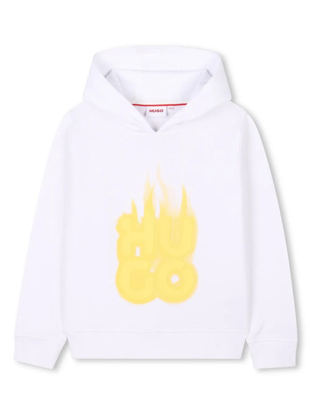  Hugo Kids Logo-print Hoodie - White 