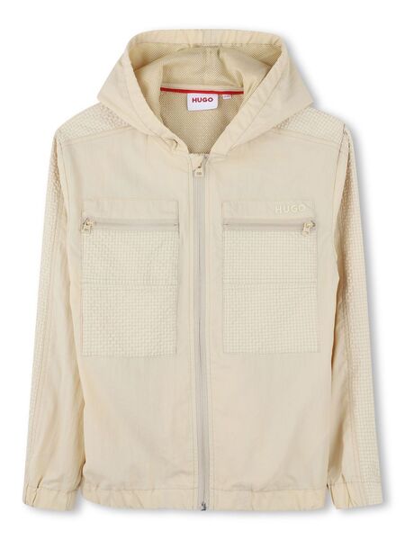  Hugo Kids Logo-stamp Jacket - Neutrals 