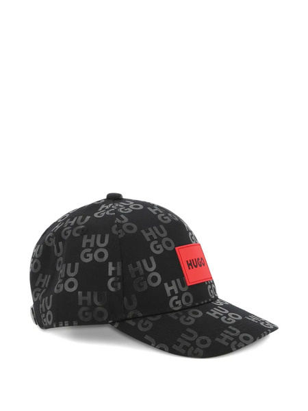  Hugo Kids Monogram-pattern Cap - Black 
