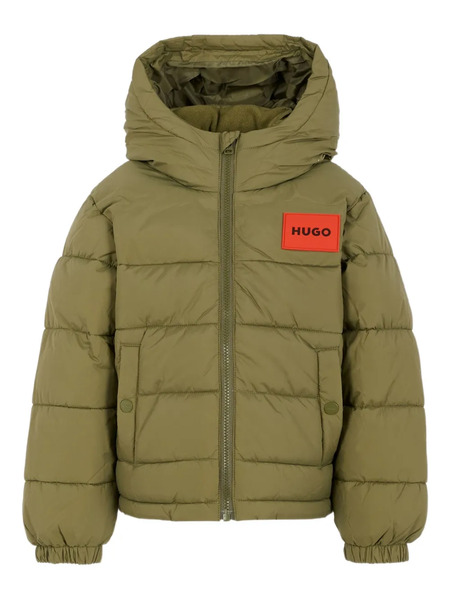 Hugo Kids Quilted Padded Jacket - Green 