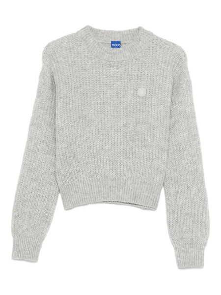  Hugo Logo-patch Sweater - Grey 