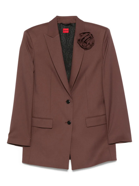  Hugo Rose-embellished Blazer - Brown 