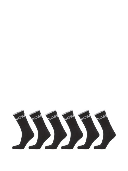  Hugo Strippe Socks (set Of Six) - Black 