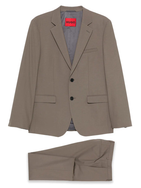  Hugo Wool Blend Single-breasted Suit - Brown 