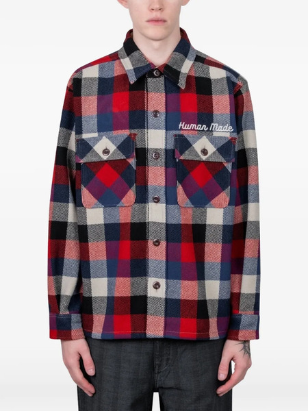  Human Made Checked-pattern Pocket Shirt Jacket - Red 
