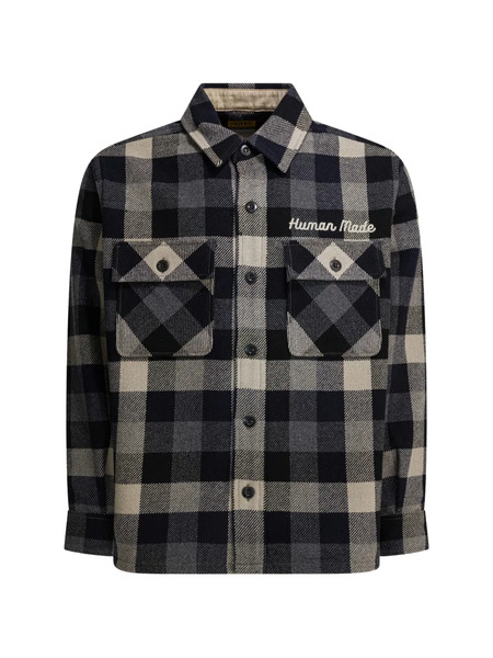  Human Made Checked Pocket Coat - Blue 