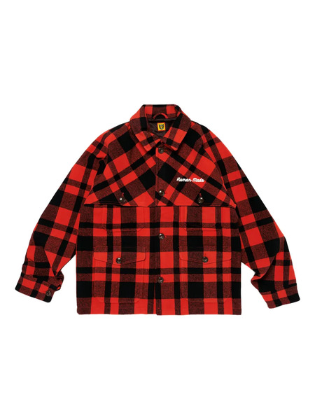  Human Made Checked Shirt Jacket - Red 