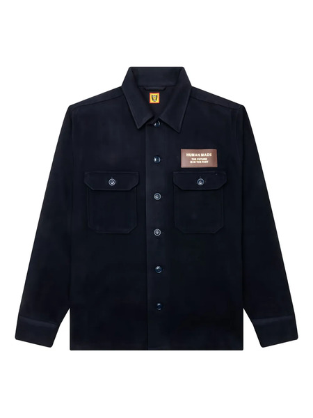  Human Made Embroidered-logo Overshirt - Black 