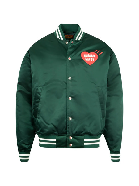  Human Made Heart-detail Bomber Jacket - Green 