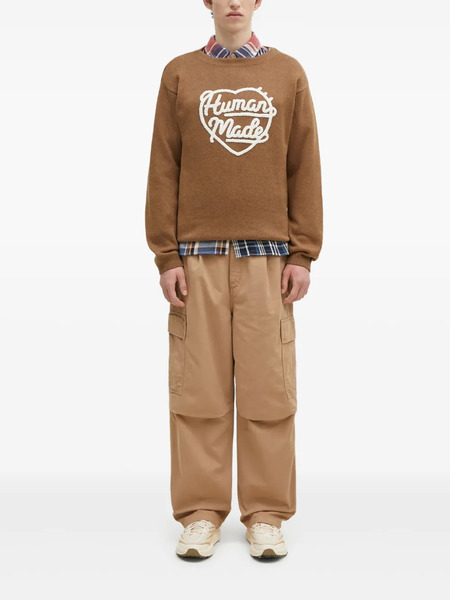  Human Made Heart-logo Sweater - Brown 