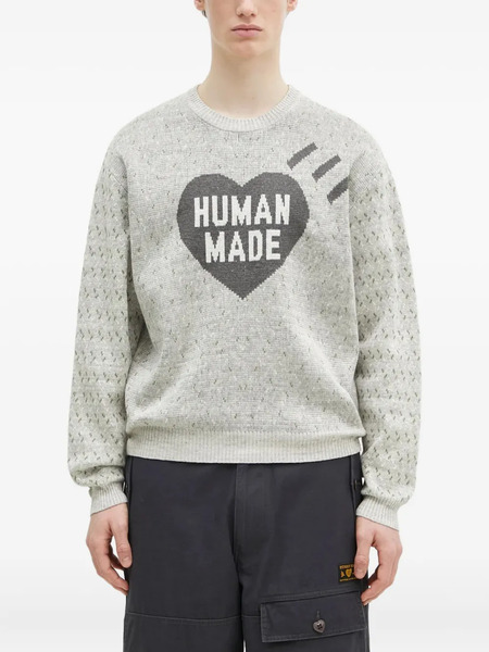  Human Made Heart-logo Sweater - Grey 