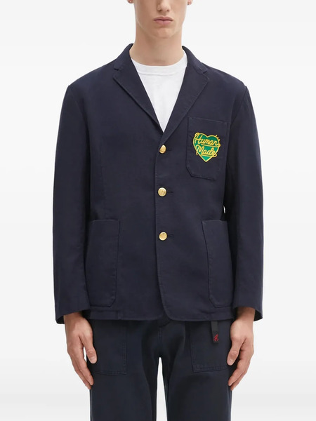  Human Made Heart-patch Button Blazer - Blue 