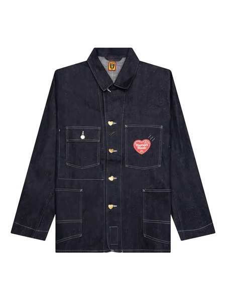  Human Made Heart-patch Denim Jacket - Blue 