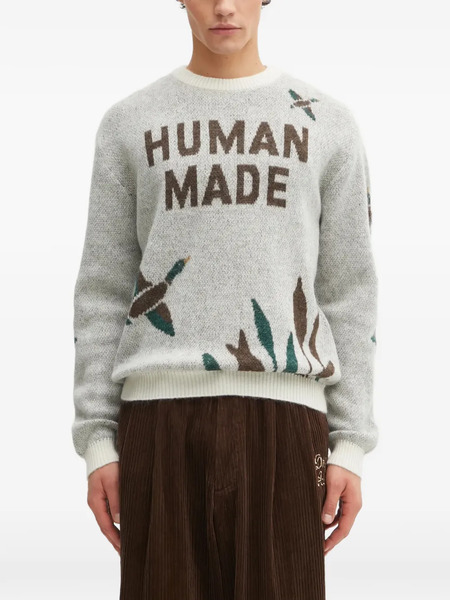  Human Made Intarsia Round-neck Jumper - Grey 