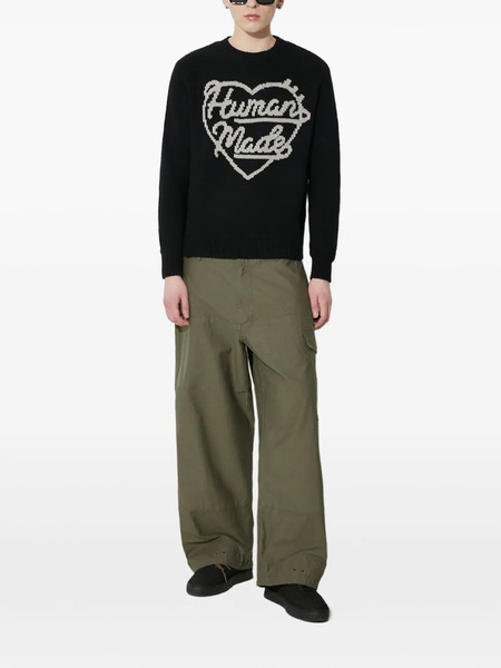  Human Made Logo-patch Trousers - Green 