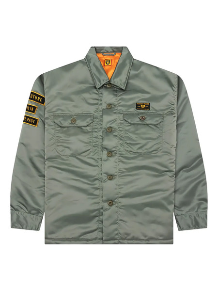  Human Made Padded Heart-button Shirt Jacket - Green 