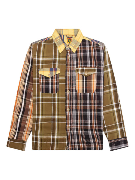  Human Made Patchwork Heart-embroidered Shirt - Yellow 