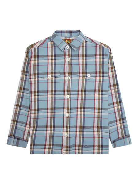  Human Made Plaid Heart-button Shirt - Blue 