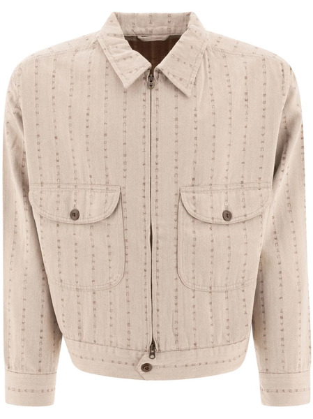  Human Made Striped Bomber Jacket - Neutrals 