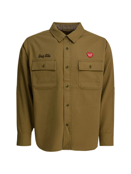 Human Made Work Embroidered Shirt Jacket - Brown 