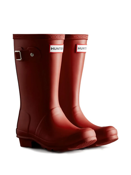  Hunter Kids Buckle Rain Boots - Red 