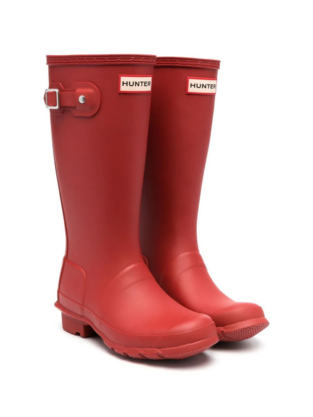  Hunter Kids Logo-patch Detail Boots - Red 
