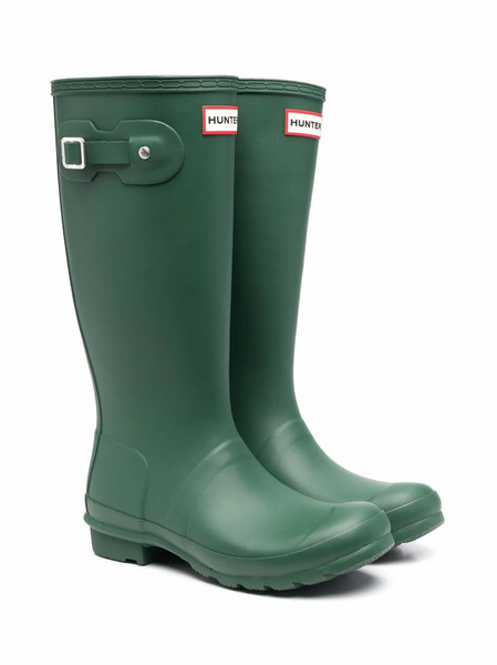 Hunter Kids Original Logo-patch Wellies - Green 