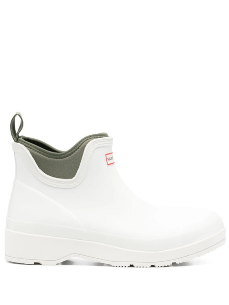  Hunter 35mm Logo-patch Rain Boots - White 