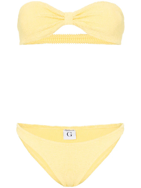  Hunza G Jean Crinkle Bandeau Bikini - Yellow 