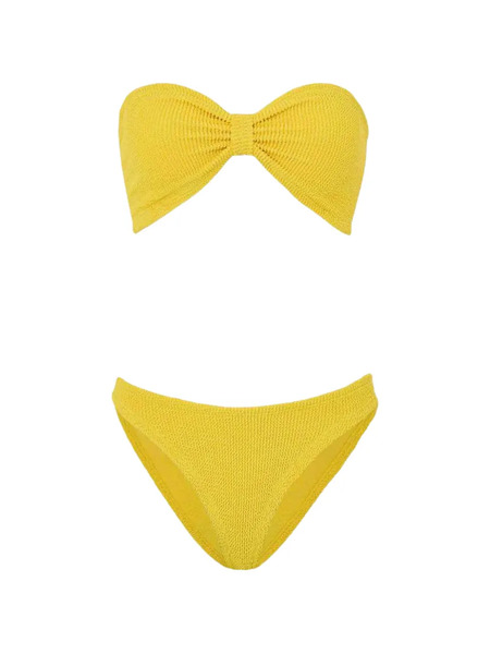  Hunza G Jean Textured Bikini Set - Yellow 
