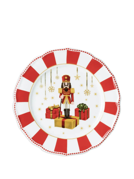  Hutschenreuther Nutcracker Striped Plates (set Of Six) - White 