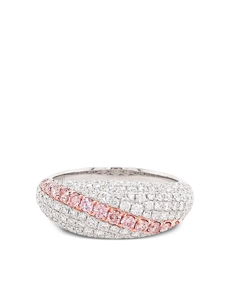  Hyt Jewelry 18k Gold Platinum Diamond Ring - Silver 