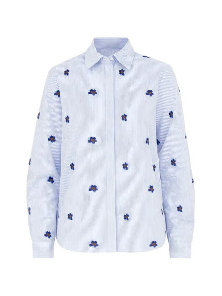  I Blues Iblbroncio Floral Striped Shirt 