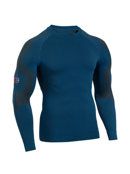  I-exe Quick Round-neck Long-sleeve Top - Blue 