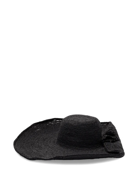  Ibeliv Raffia Floppy Hat - Black 