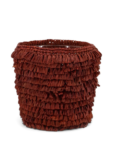  Ibeliv Wood Raffia-covering Scented Candle - Brown 