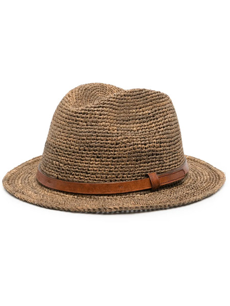  Ibeliv Woven Raffia Fedora - Brown 