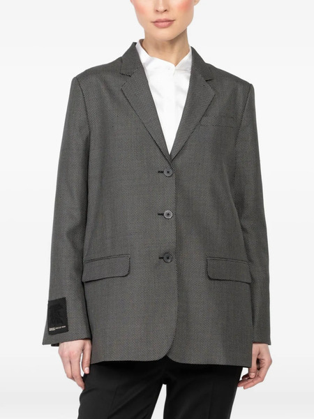  Ibrigu Polka-dot Three-button Single-breasted Jacket - Grey 