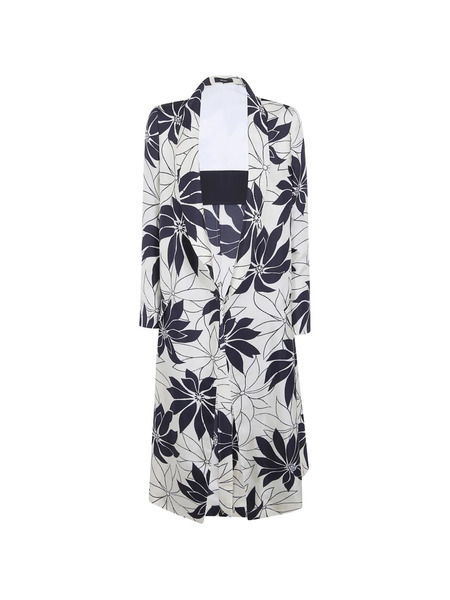  Ibrigu Single-breasted Floral-print Coat - White 