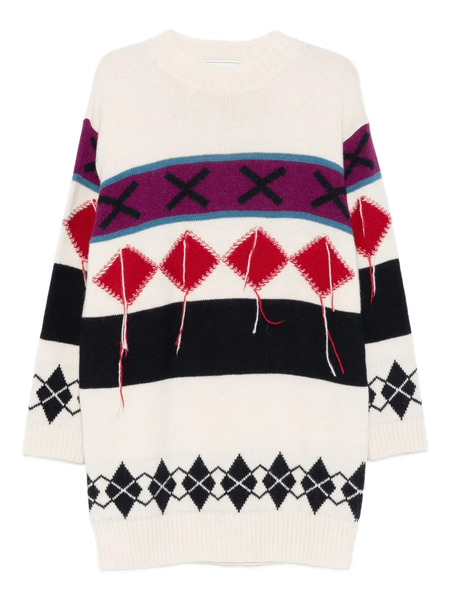  Iceberg Argyle-pattern Midi Dress - Neutrals 