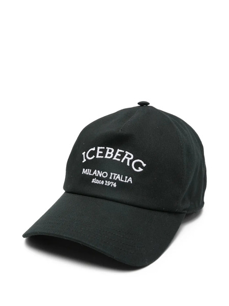  Iceberg Black Baseball Cap - White 