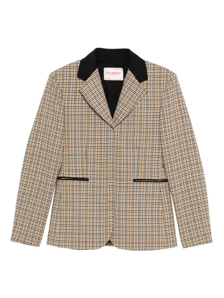  Iceberg Check-pattern Jacket - Neutrals 
