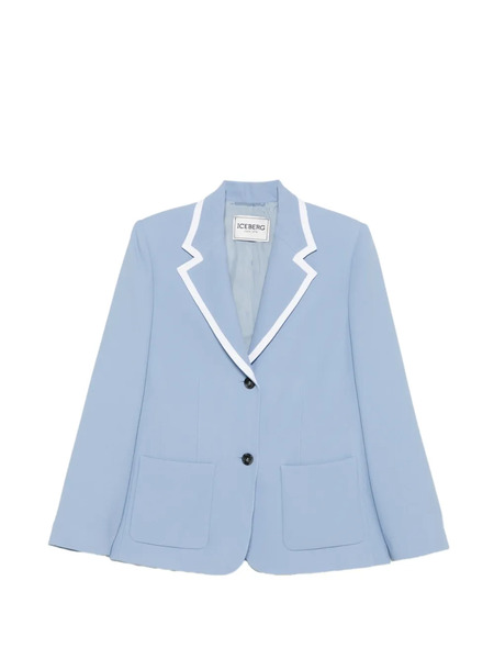  Iceberg Contrasting-trim Blazer - Blue 