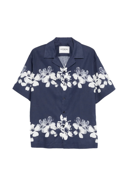  Iceberg Floral-pattern Shirt - Blue 