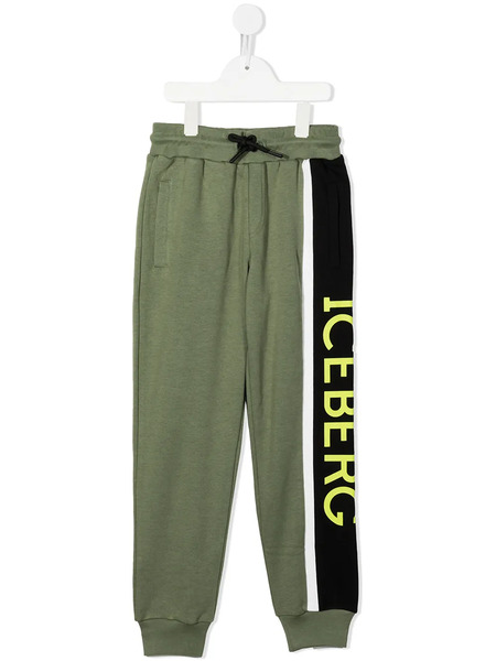  Iceberg Kids Logo-print Trackpants - Green 