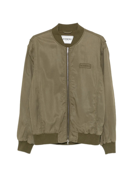  Iceberg Logo-patch Bomber Jacket - Green 