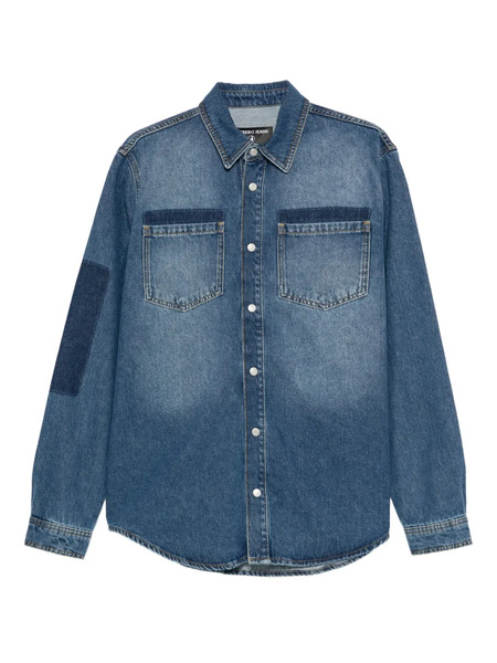  Iceberg Logo-patch Denim Shirt - Blue 