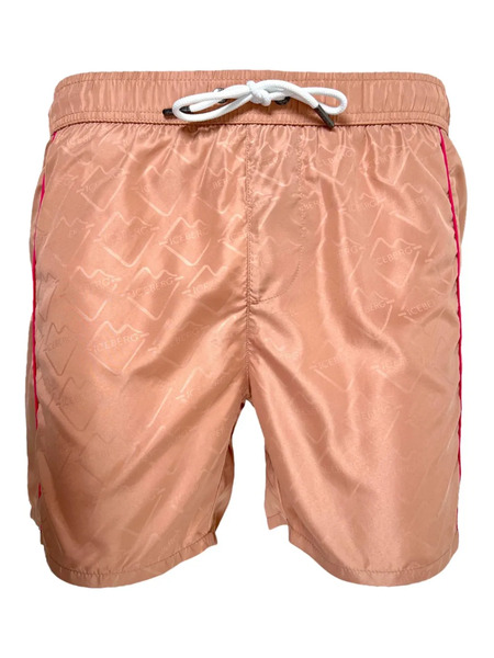  Iceberg Logo-patterned Side-striped Swim Shorts - Pink 
