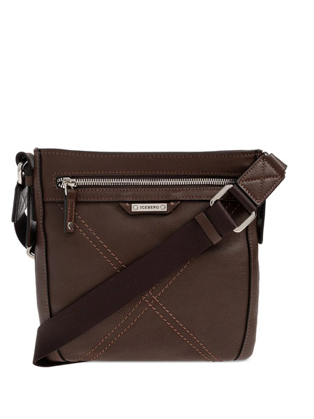  Iceberg Logo-plaque Shoulder Bag - Brown 