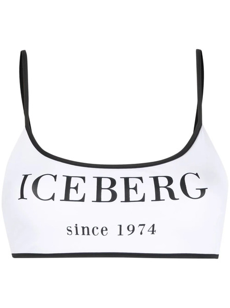  Iceberg Logo-print Bikini Top - White 